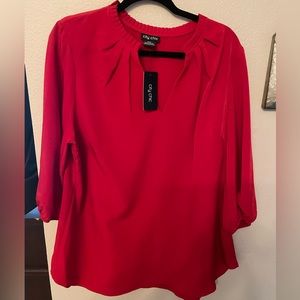 City Chic Plus Size top in Beautiful Red!
